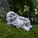 gartendekoparadies.de Gartenfigur Gnom Träumer Grau Stein Bild 2