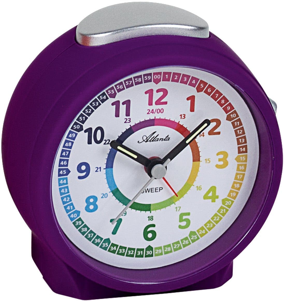 Atlanta Kinderwecker 1999/8 Lernwecker Lila Quarz