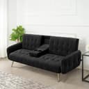 HTI-Living 2-Sitzer Schlafsofa mit Knopfsteppung und Becherhalter Bild 2