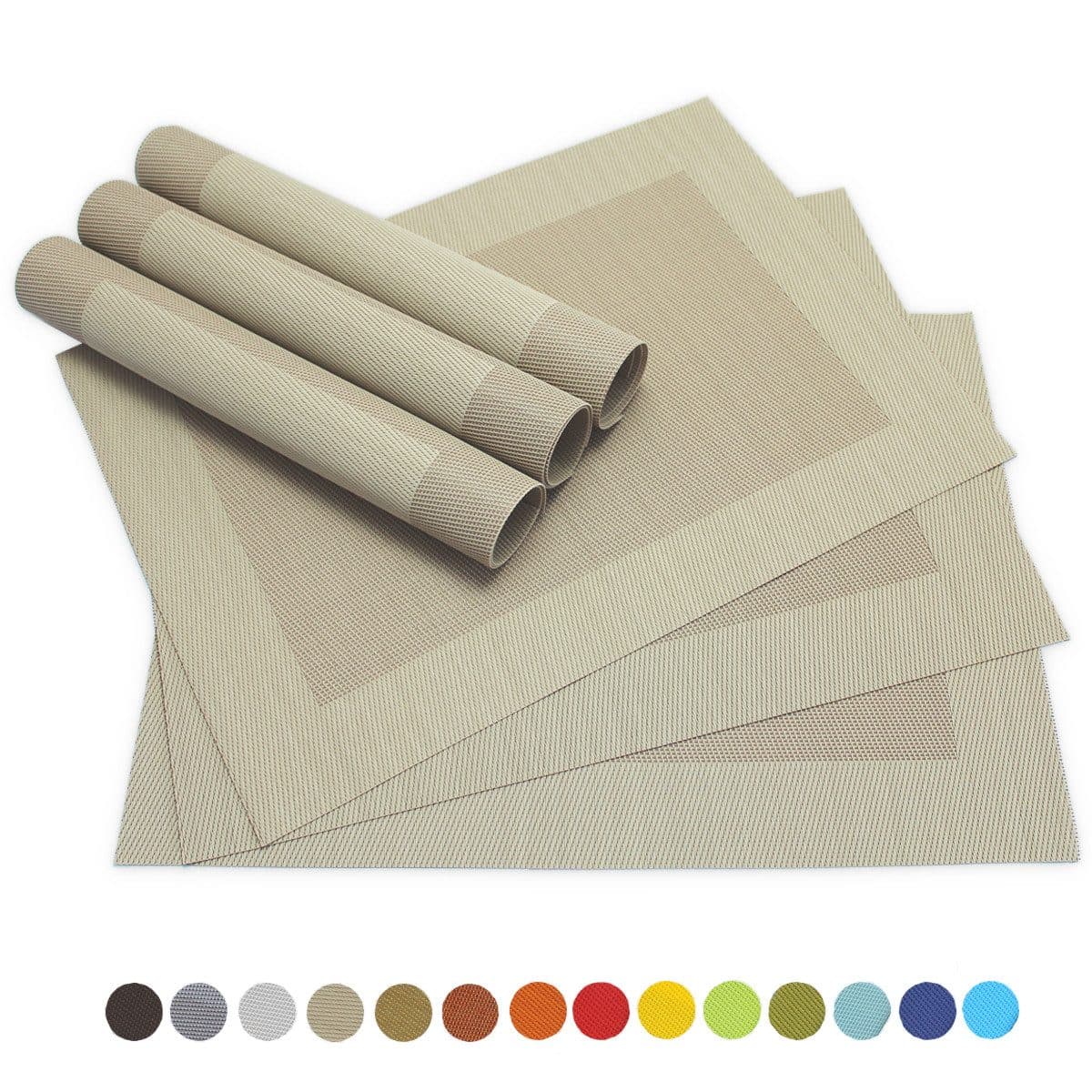 matches21 HOME & HOBBY Platzset BORDA 6er Set Beige PVC - Bild 2