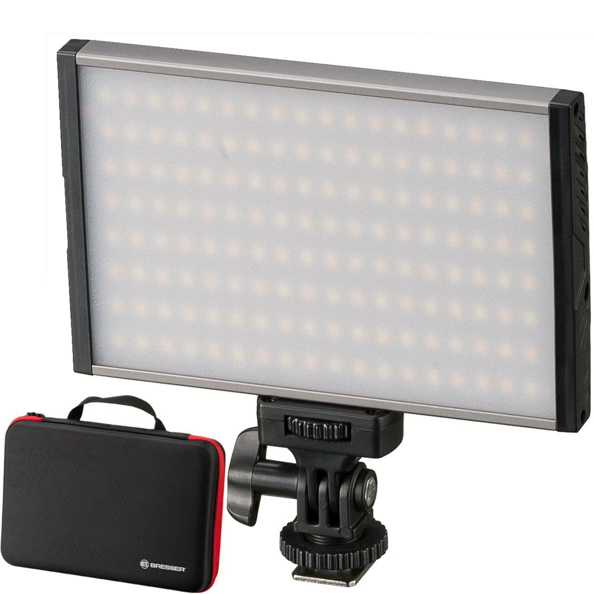 BRESSER PT Pro 15B Bi-Color LED Videoleuchte Schwarz mit Etui - Bild 2