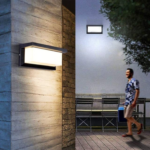 Oyajia Aluminium Wandleuchte LED Außenlampe mit Bewegungsmelder