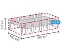 LC Garden Schutzhülle für Dining Sets Grau PP-Multifilament Bild 2