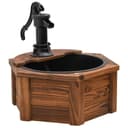 vidaXL Wasserfall Gartenbrunnen mit Pumpe Massivholz Tanne Braun Bild 2