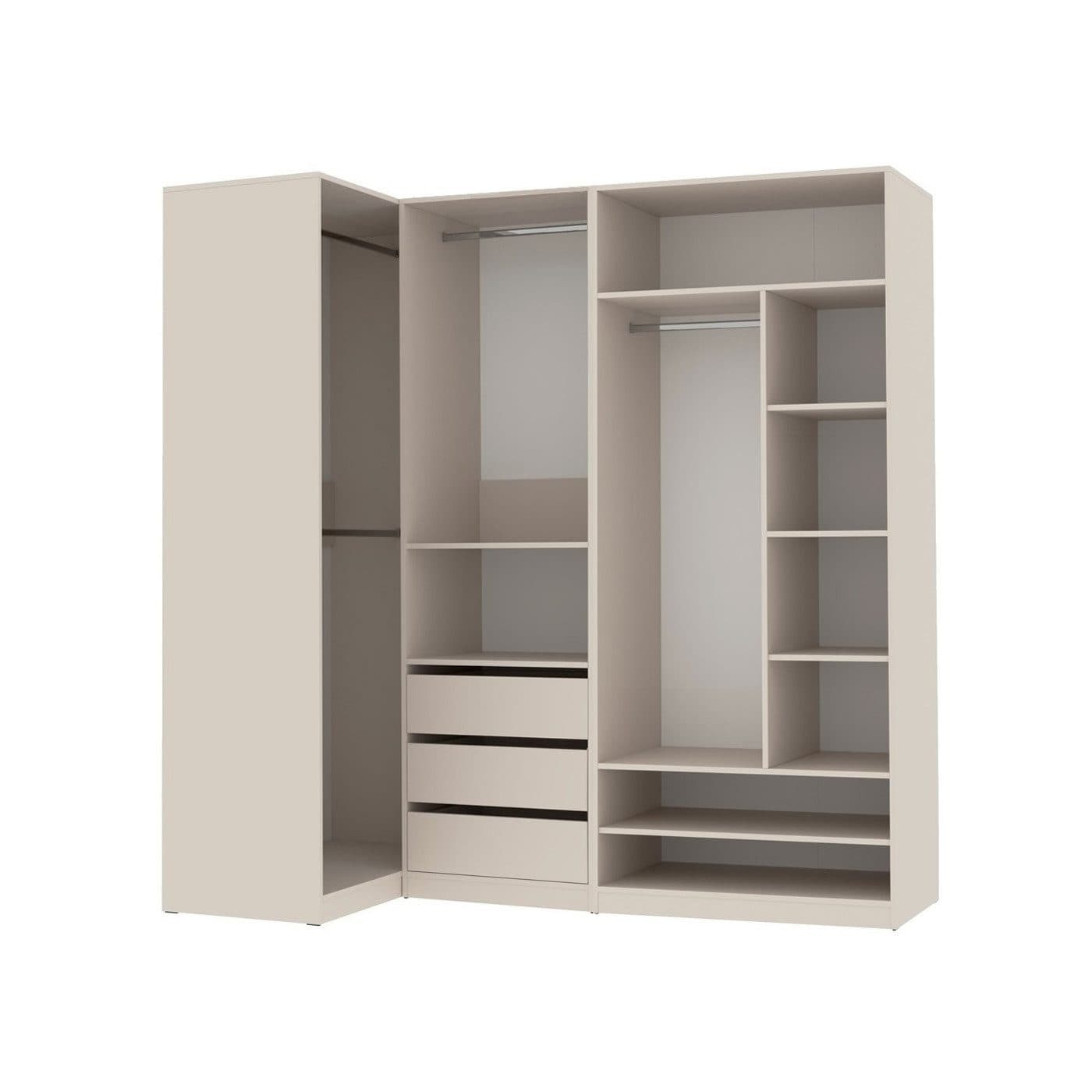 Marmex Möbel Mehrzweckschrank TRES SET P 3-tlg. Beige/Grau - Bild 2