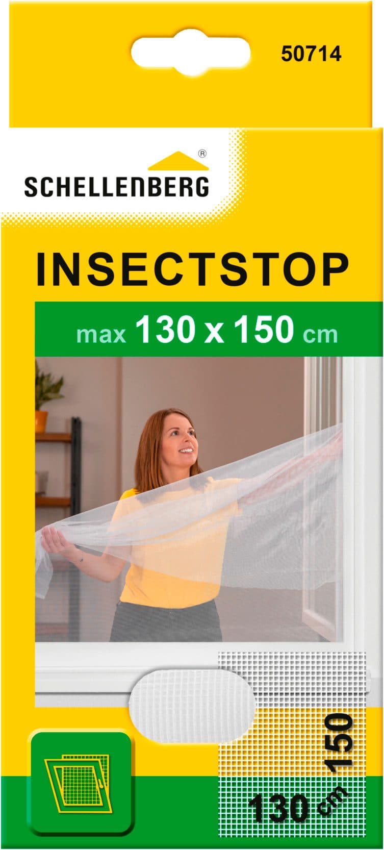 Schellenberg Fliegengitter-Gewebe anthrazit 130x150 cm ohne Bohren - Bild 2