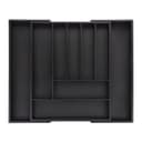 relaxdays Ausziehbarer Besteckkasten Bambus Schwarz Bild 2