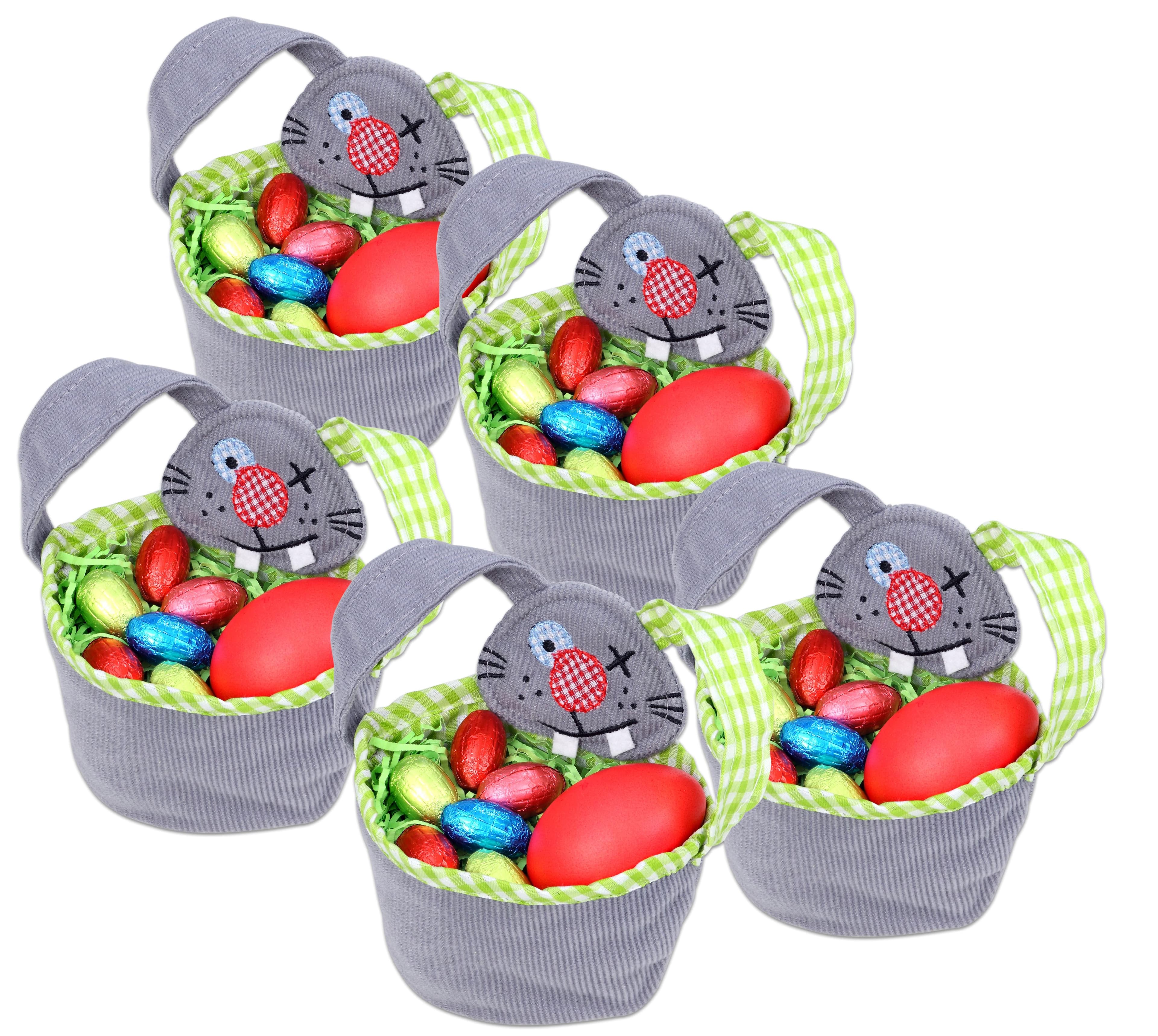 Betzold Aufbewahrungstasche Osterkörbchen Grau Polyester