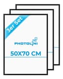 PHOTOLINI Bilderrahmen 3er Set Schwarz MDF Acrylglas Modern Bild 2