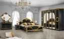 Interdesign24 Schlafzimmer-Set Donna 6-teilig Barock Schwarz/Gold Bild 2