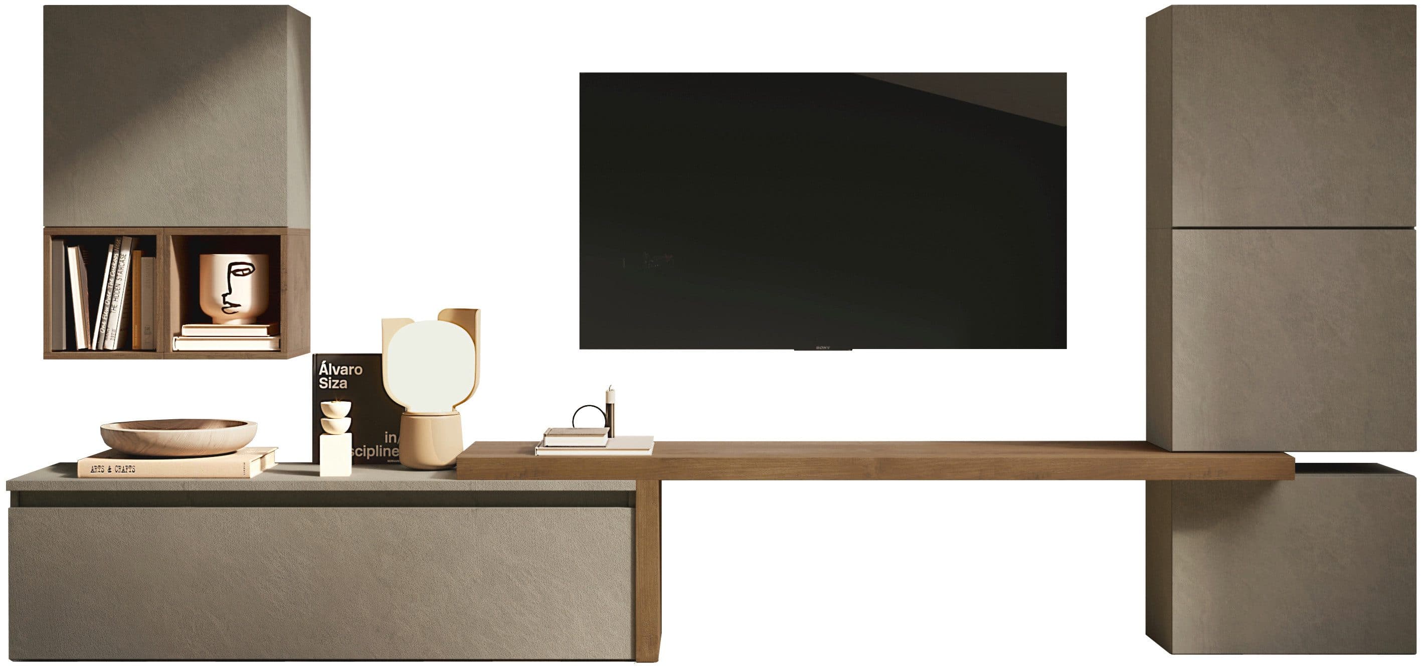 Home Affaire Infinity Wohnwand 7-tlg. Braun Grifflos