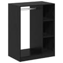 vidaXL Kleiderschrank mit 3 Regalen Schwarz Eichen-Optik Bild 2