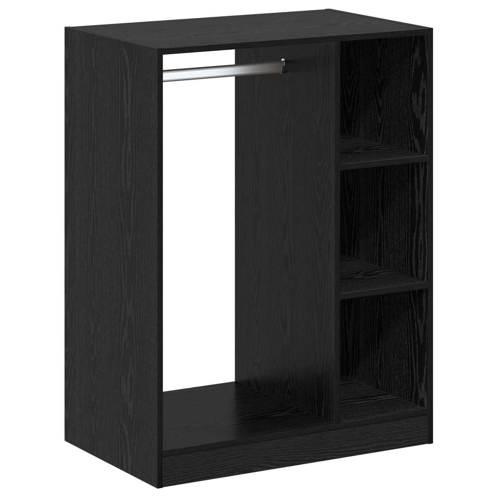 vidaXL Kleiderschrank mit 3 Regalen Schwarz Eichen-Optik - Bild 2
