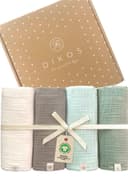 DIKOS Babydecke Mulltücher 4er-SET Gekreppt BIO-Baumwolle Mint Creme Bild 2