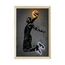 JUSTGOODMOOD Poster Premium Basketball Neon Effekt ohne Rahmen Bild 2