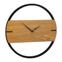 relaxdays Wanduhr Holzoptik Braun Schwarz Minimalistisch Bild 2