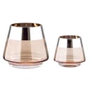 Fink Teelichthalter JONA 2er Set Glas Sand/Silber Bild 2
