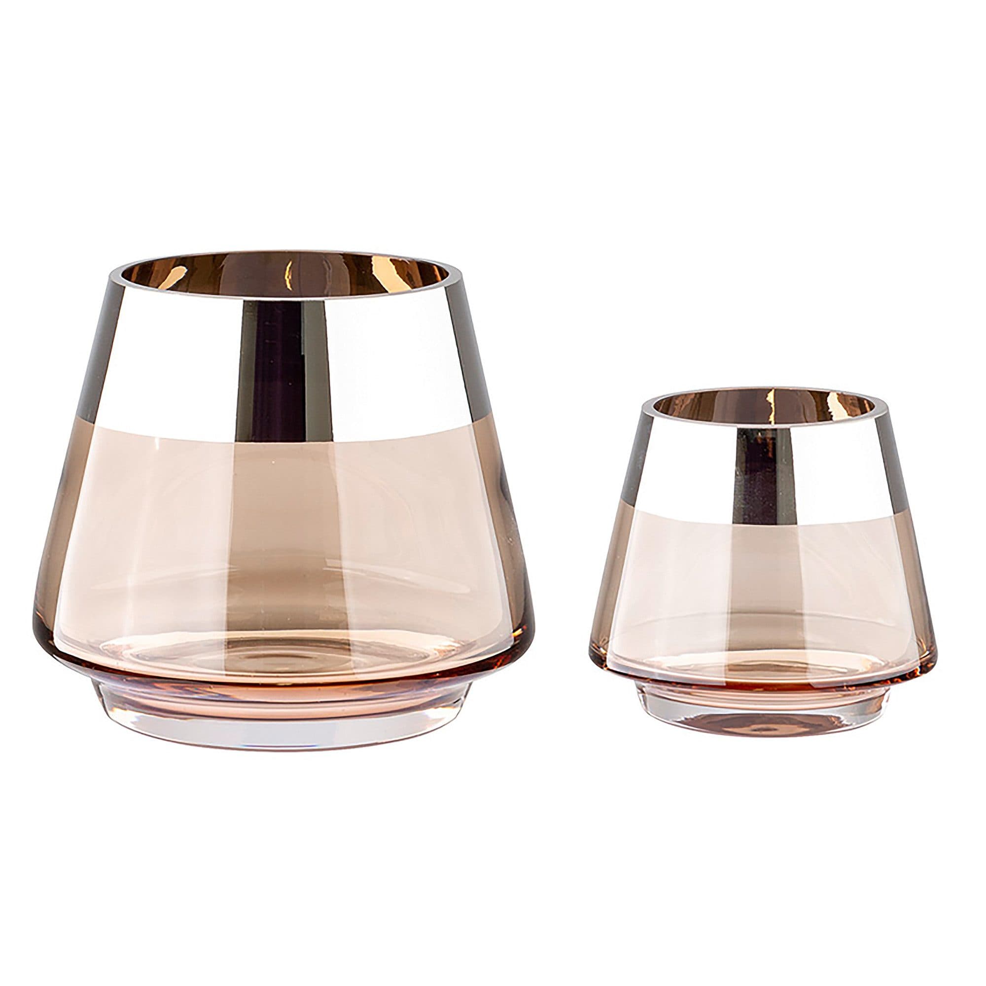 Fink Teelichthalter JONA 2er Set Glas Sand/Silber - Bild 2