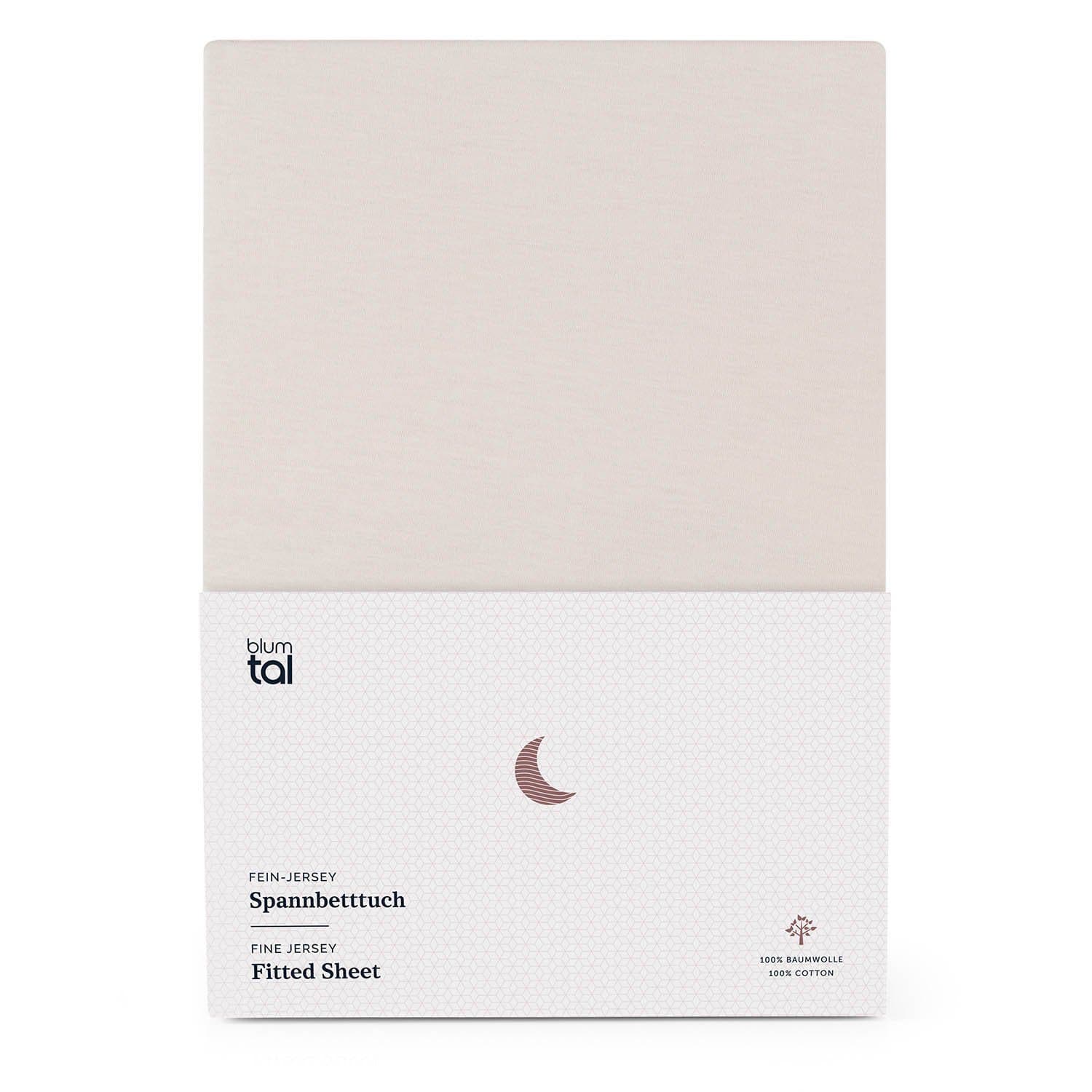 Blumtal Spannbettlaken Premium Topper 100% Baumwolle Beige 2 Stück - Bild 2
