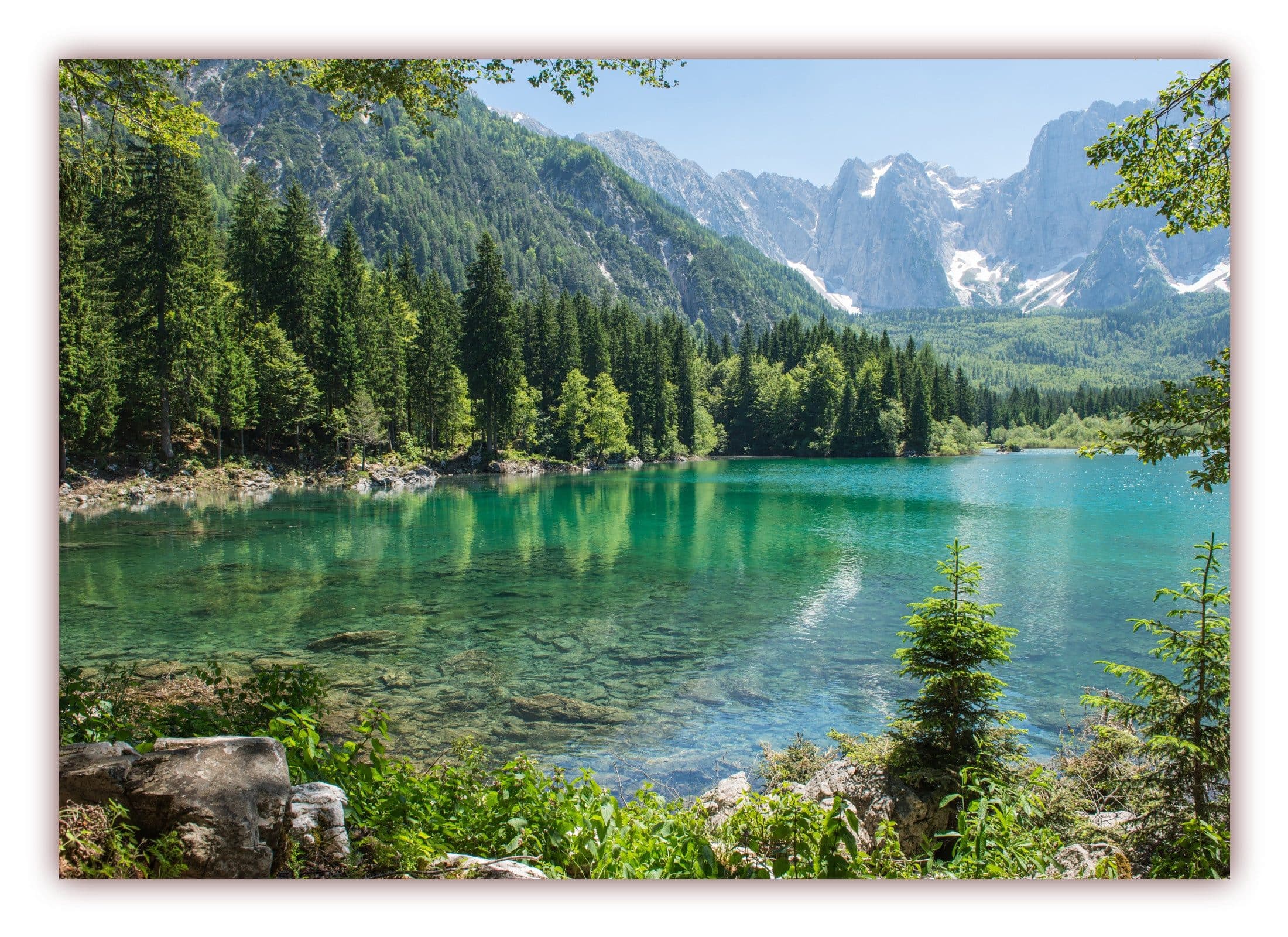 LYSCO Poster XXL Gebirgssee 100 x 70 cm Wandbild