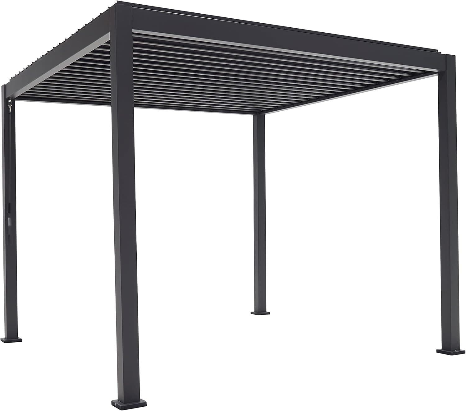 Mirador Pergola 3x3 m mit kippbarem Lamellendach Schwarz - Bild 2