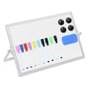 RELAXDAYS Memoboard Whiteboard Tisch Weiß/Silber Bild 2