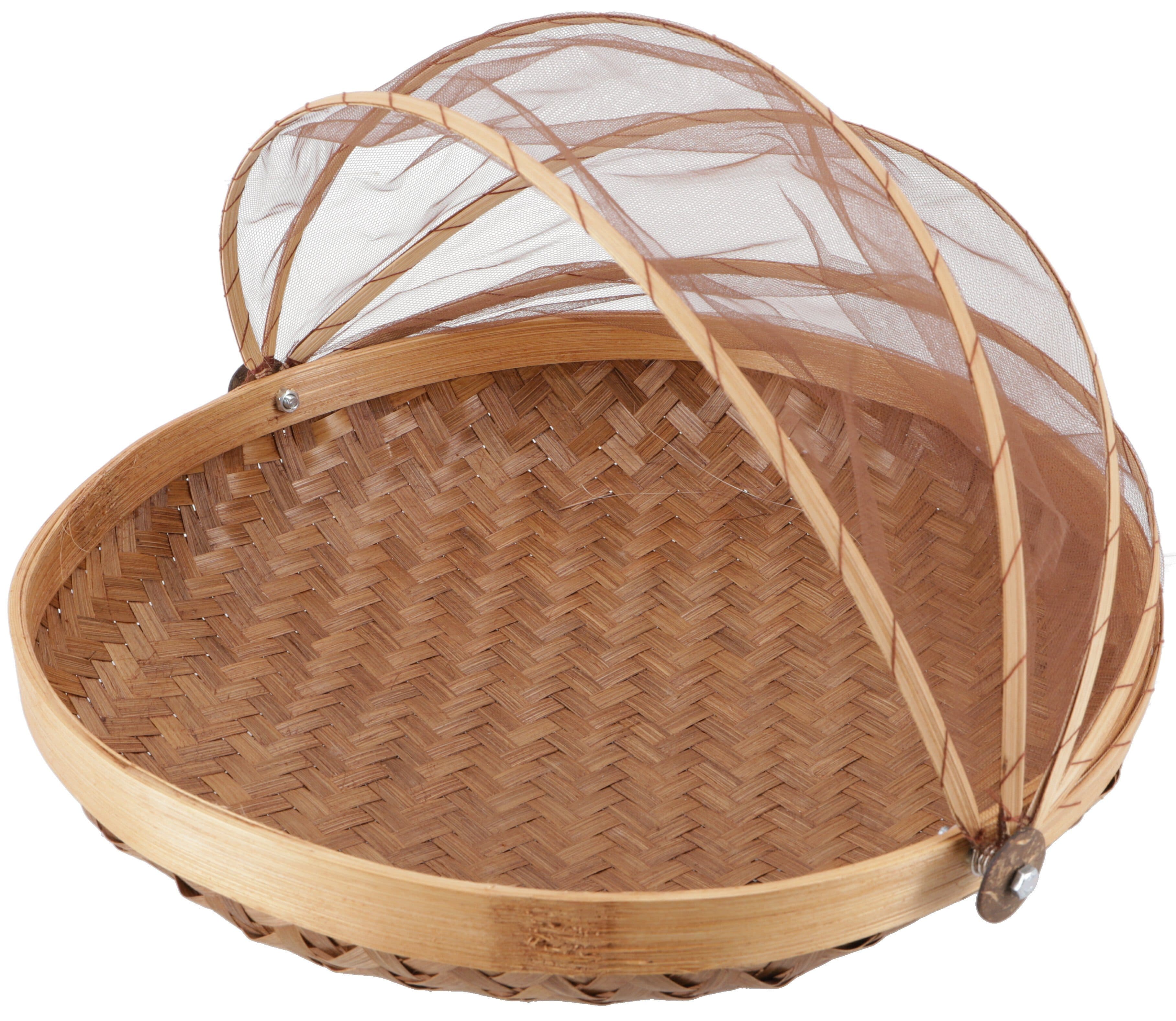 Guru-Shop Dekoschale Fliegenschutz Obstkorb Hellbraun Rattan - Bild 2
