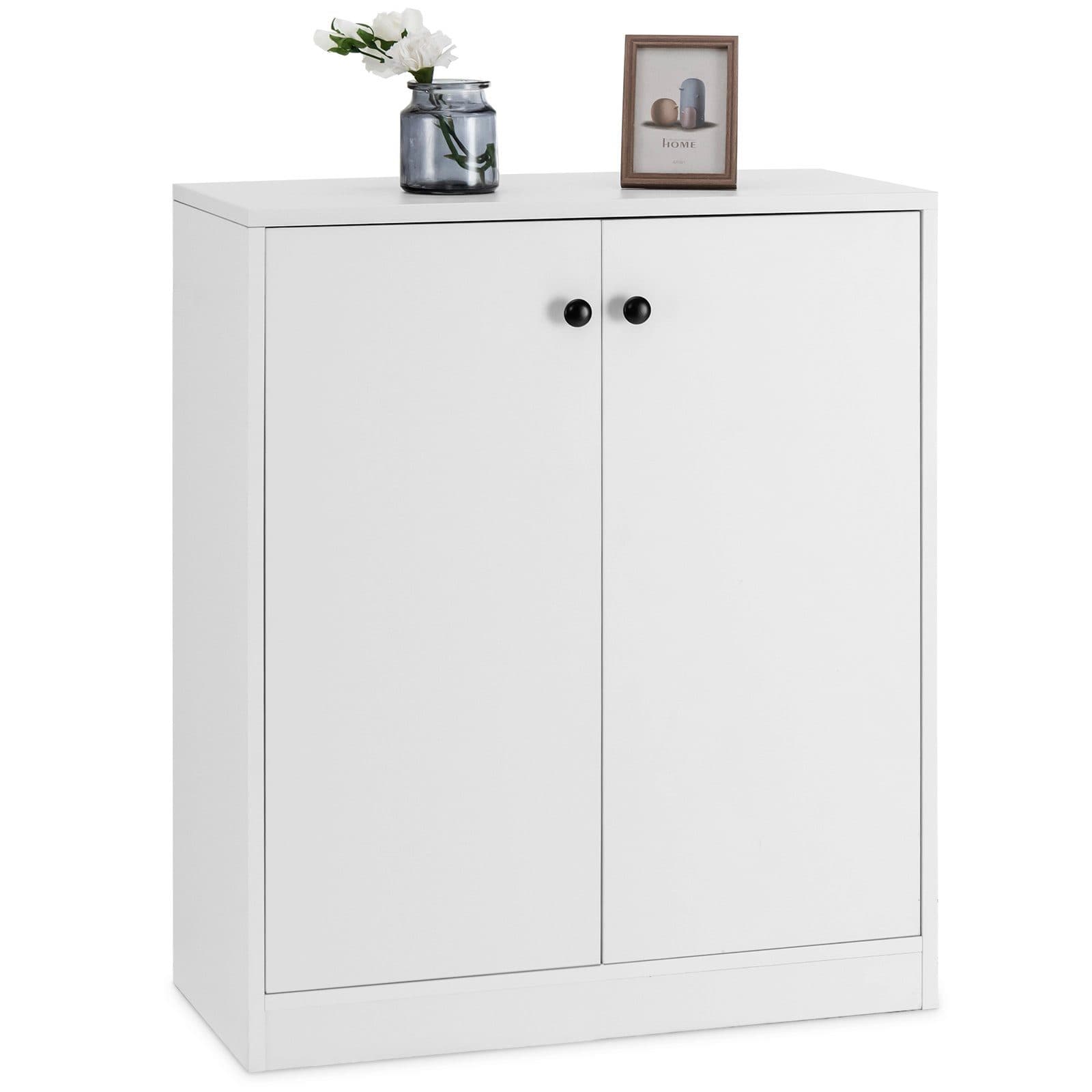 COSTWAY Kommode Sideboard Weiß Holz - Bild 2