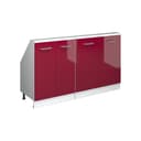 Vicco Dachschrägenschrank Rion 2er Set Rot Hochglanz Weiß Bild 2