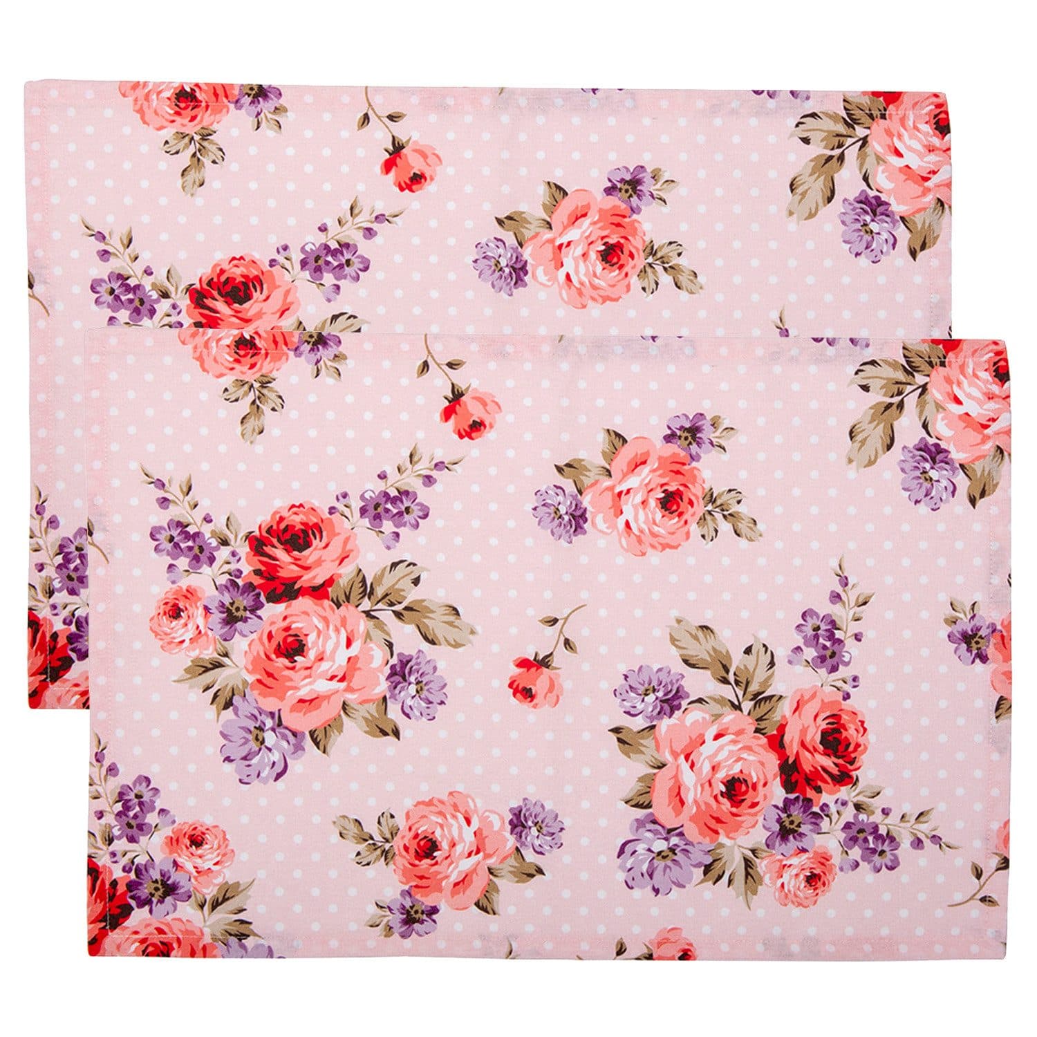 Clayre & Eef Platzset Dotty Rose 2-teilig Baumwolle Rosa - Bild 2