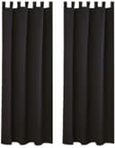 Bestlivings Vorhang 2er Set Schwarz Blickdicht mit Schlaufen Bild 2