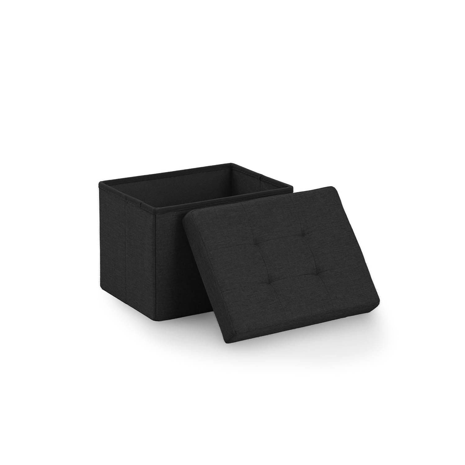 Blumtal Sitztruhe Schwarz mit Stauraum und Faltboxen - Bild 2