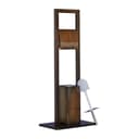 relaxdays WC-Garnitur Bambus Dunkelbraun mit Toilettenpapierhalter Bild 2