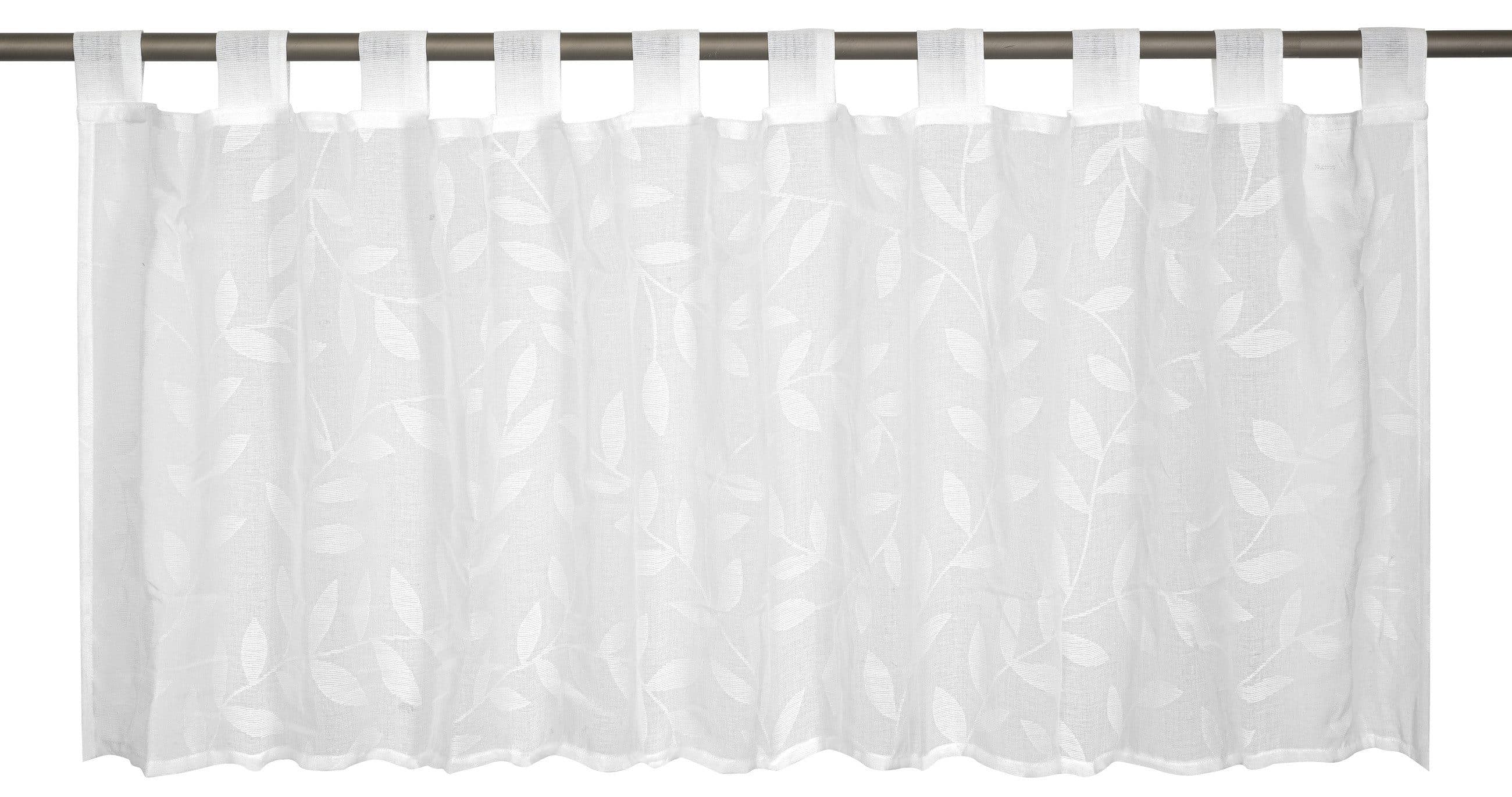 ELBERSDRUCKE Scheibengardine Bistrogardine Willow Weiß Halbtransparent - Bild 2