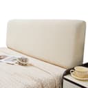 Refttenw Betthusse Kopfteil Bezug Dehnbar Beige Bild 2