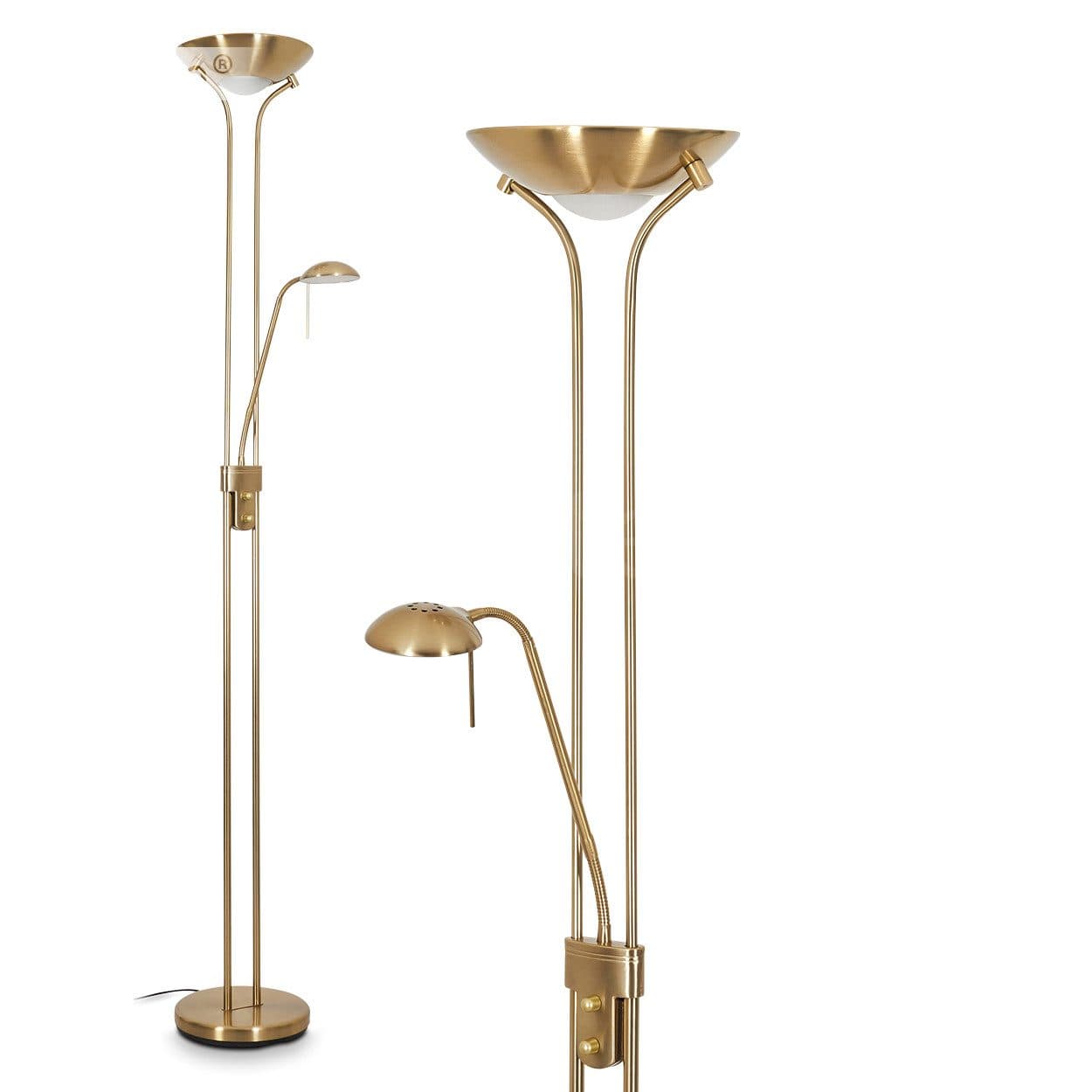 hofstein Stehleuchte Roppa Altmessing Dimmbar LED - Bild 2