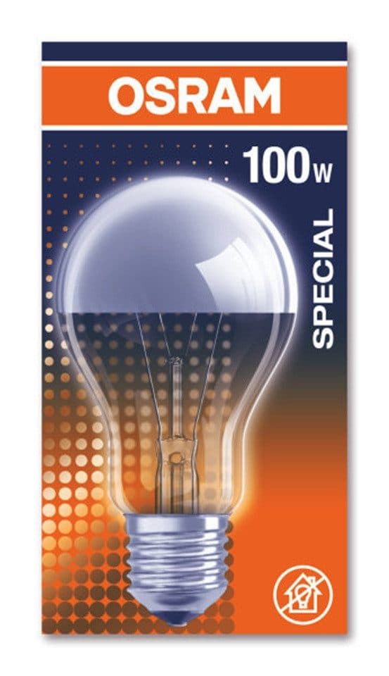 Osram Kopfspiegellampe E27 100W Silber Verspiegelt Dimmbar - Bild 2