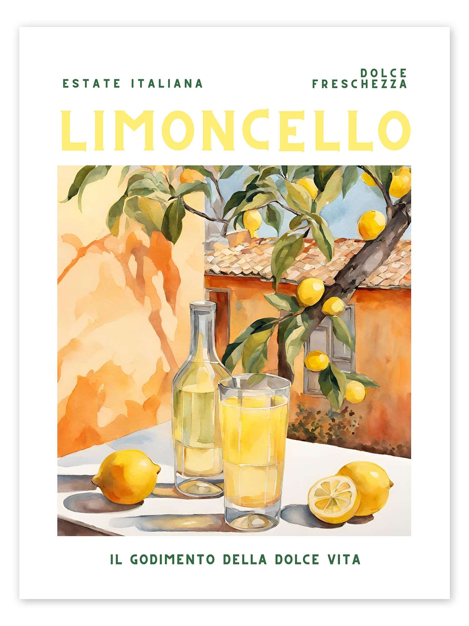 Posterlounge Wandbild Estate Italiana Limoncello Poster Gelb - Bild 2
