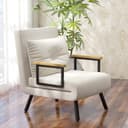 HOMCOM Schlafsofa Schlafcouch mit Bettfunktion, Verstellbare Sessel 1 Teile, Cremeweiß Bild 2
