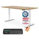 Ergotopia Desktopia Pro X Schreibtisch weiß Eiche elektrisch höhenverstellbar Bild 2