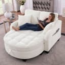 MODFU Schlafsofa Nachhaltiger Hocker in Eukalyptus, 2-in-1 Lösung Bild 2