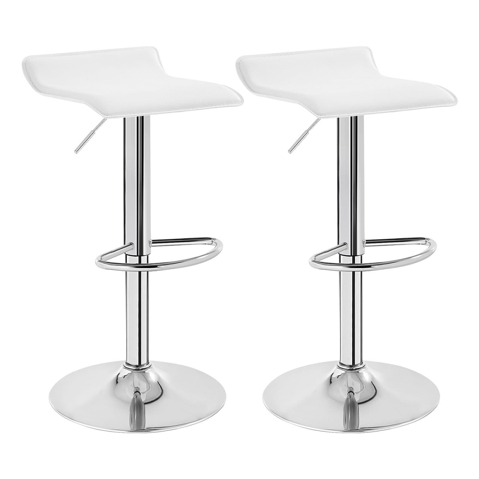 Woltu Barhocker 2er Set Höhenverstellbar Kunstleder Schwarz/Weiß - Bild 2