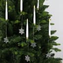 kisidus LED-Kerze LED Weihnachtsbaum Kerzen mit Kunststoff-Schneeflockendekor 12pcs Bild 2