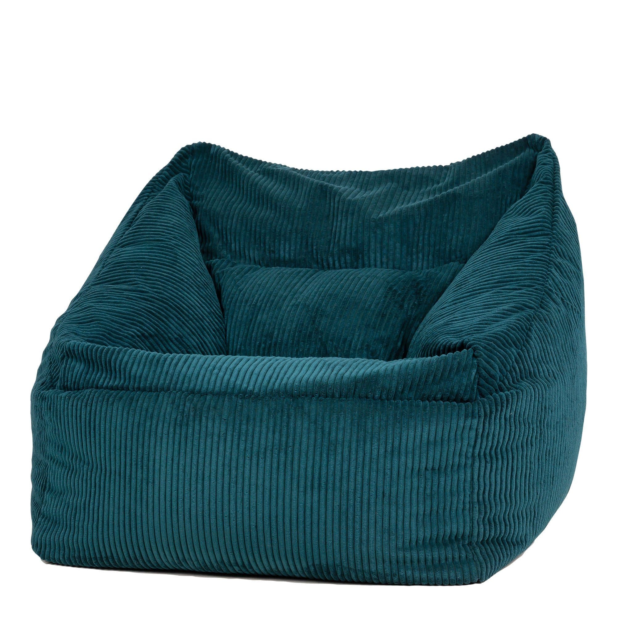 icon Sitzsack Riesen Sessel Cord Flauschig Natalia Blaugrün XXL Made in Germany - Bild 2