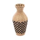 CREEDWOOD Stroh Vase CUADRO Natur Schwarz 42 cm Deko Boden Vase Bild 2