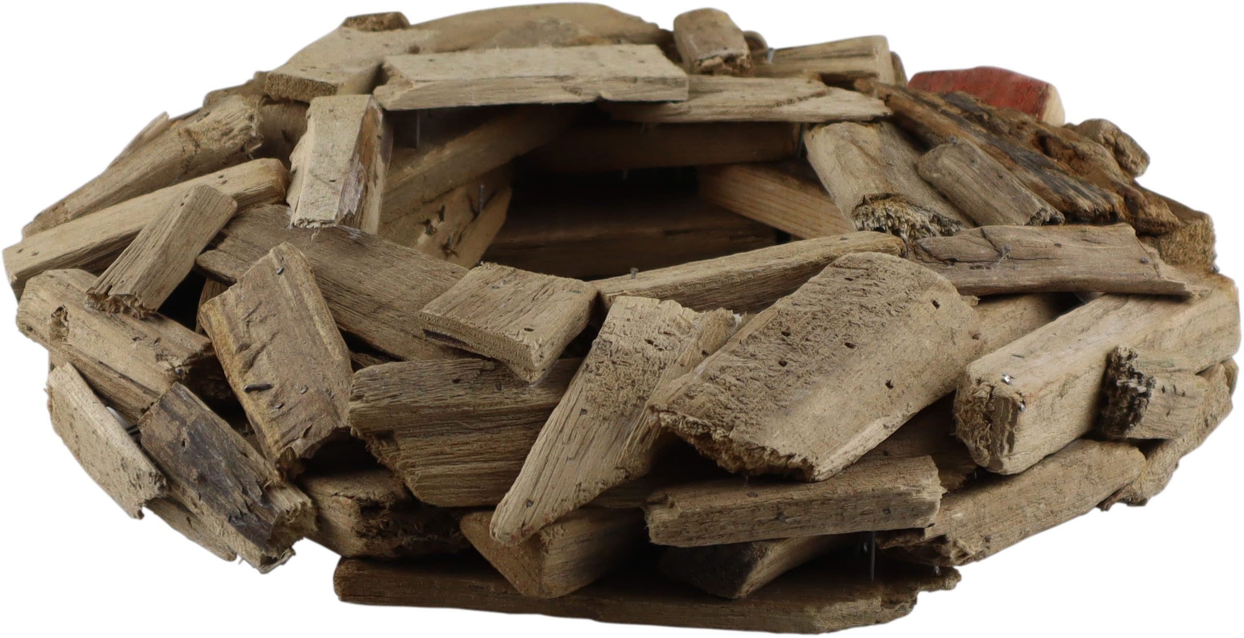 AM Design Dekokranz Holzkranz Rustikal Beige Natur