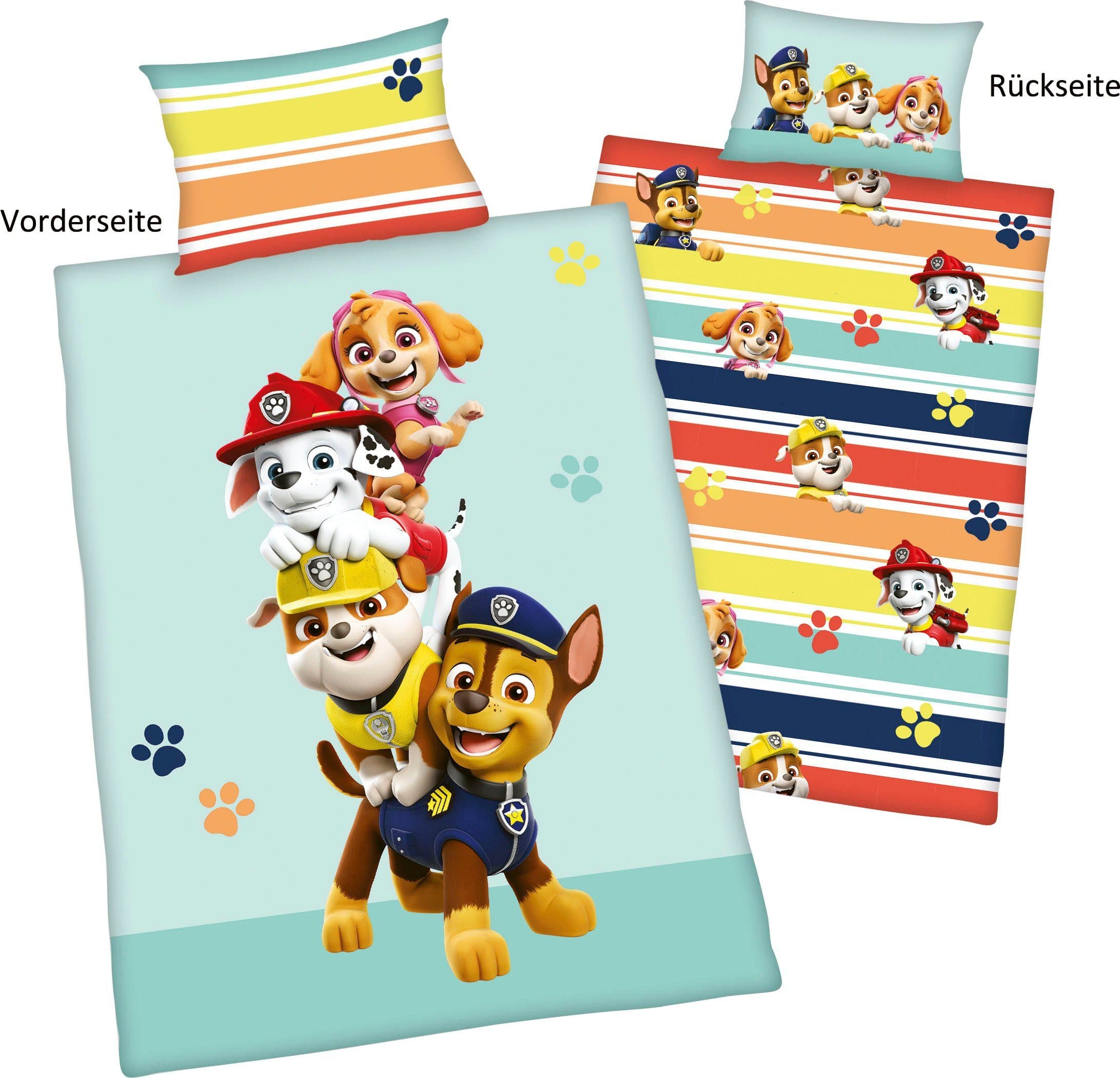 Herding Babybettwäsche Paw Patrol Bunt Flanell - Bild 2