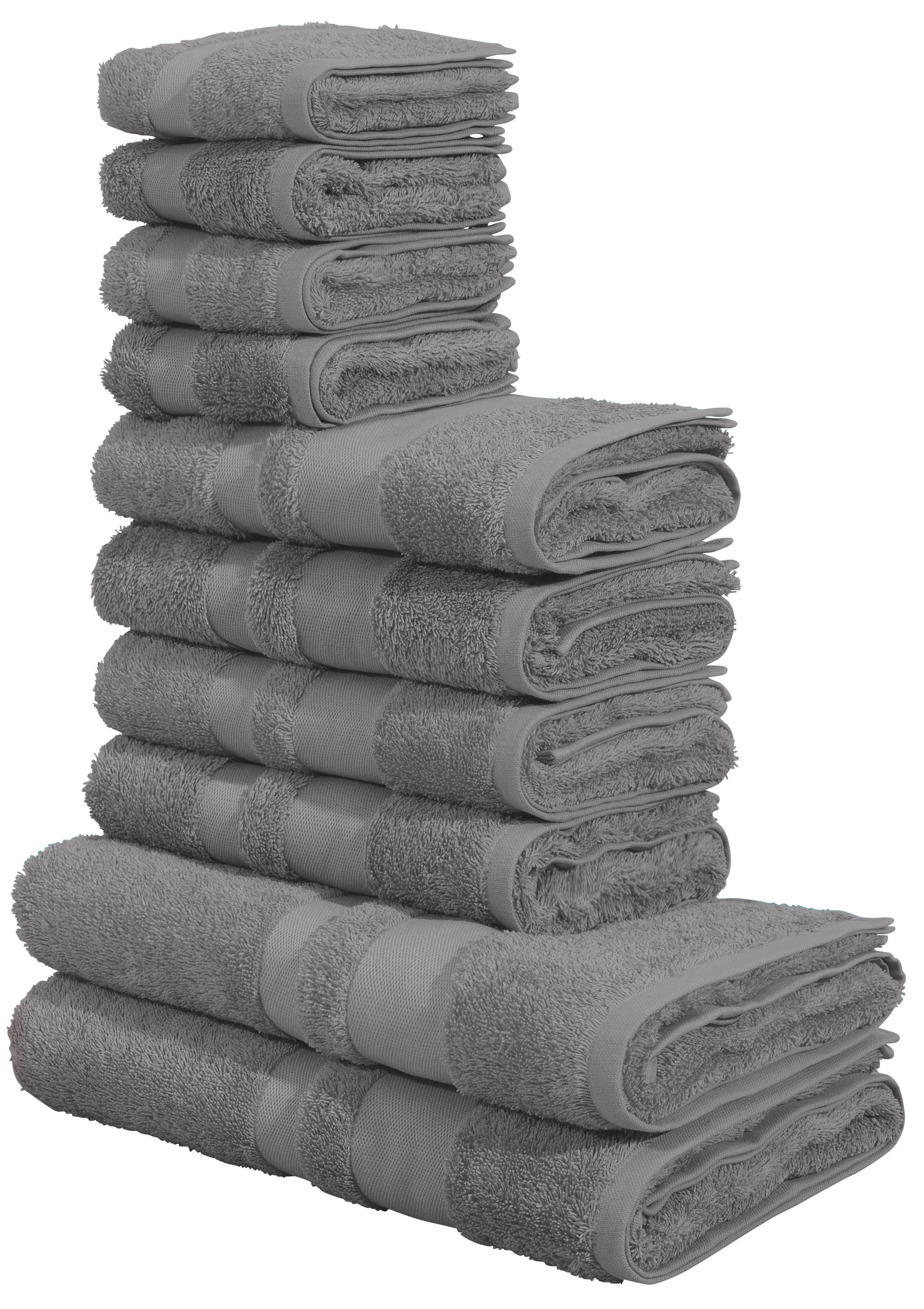 OTTO home Handtuch Set Vanessa 10-tlg. Grau Walkfrottee - Bild 2
