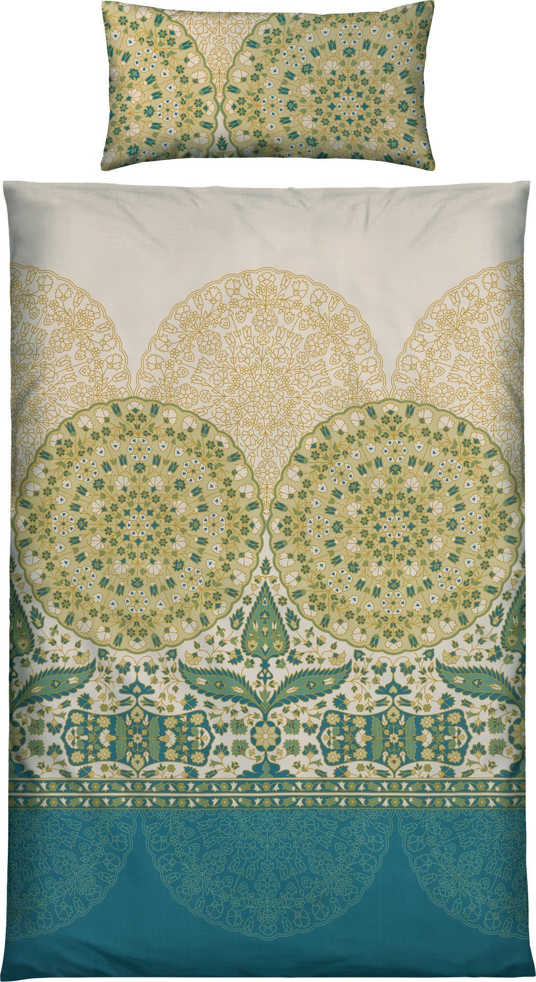 REDBEST Bettwäsche Mako-Satin Paisley Orientalisch Grün - Bild 2