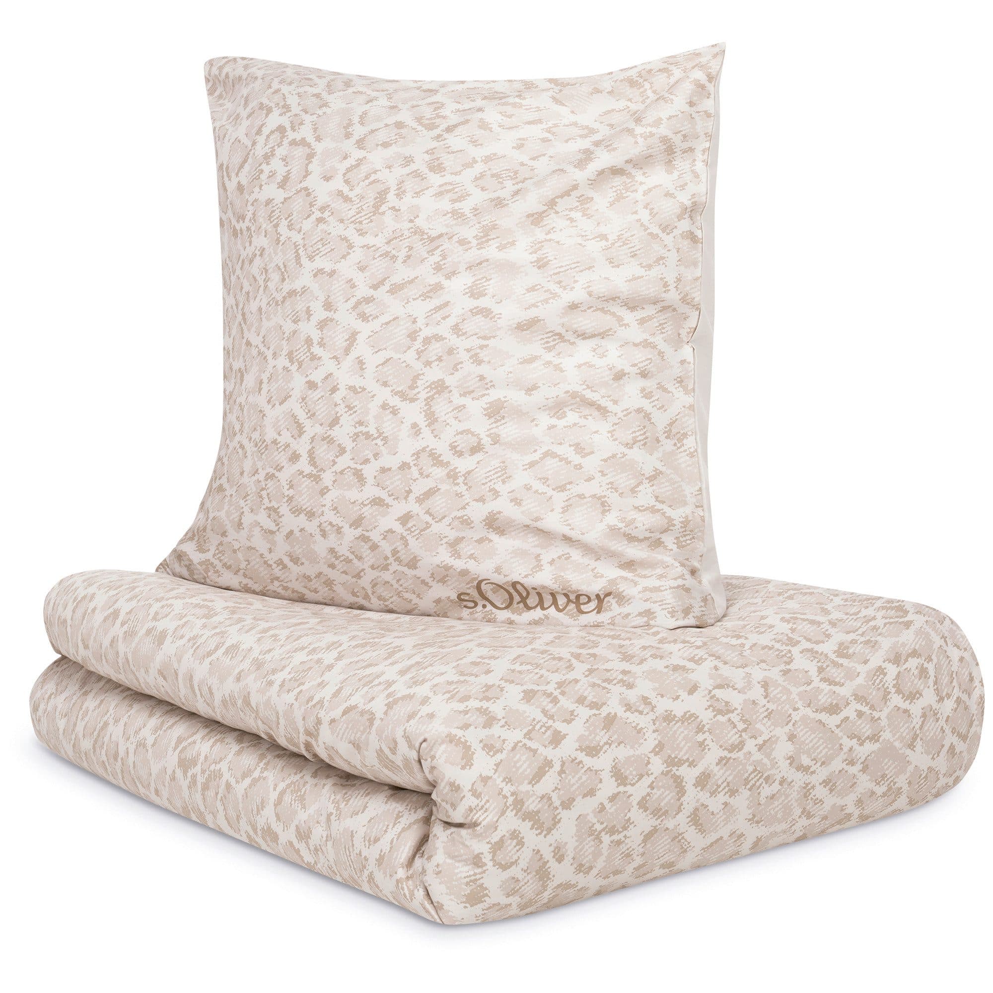 s.Oliver Wendebettwäsche Satin LEO 2-teilig Baumwolle Beige Modern - Bild 2